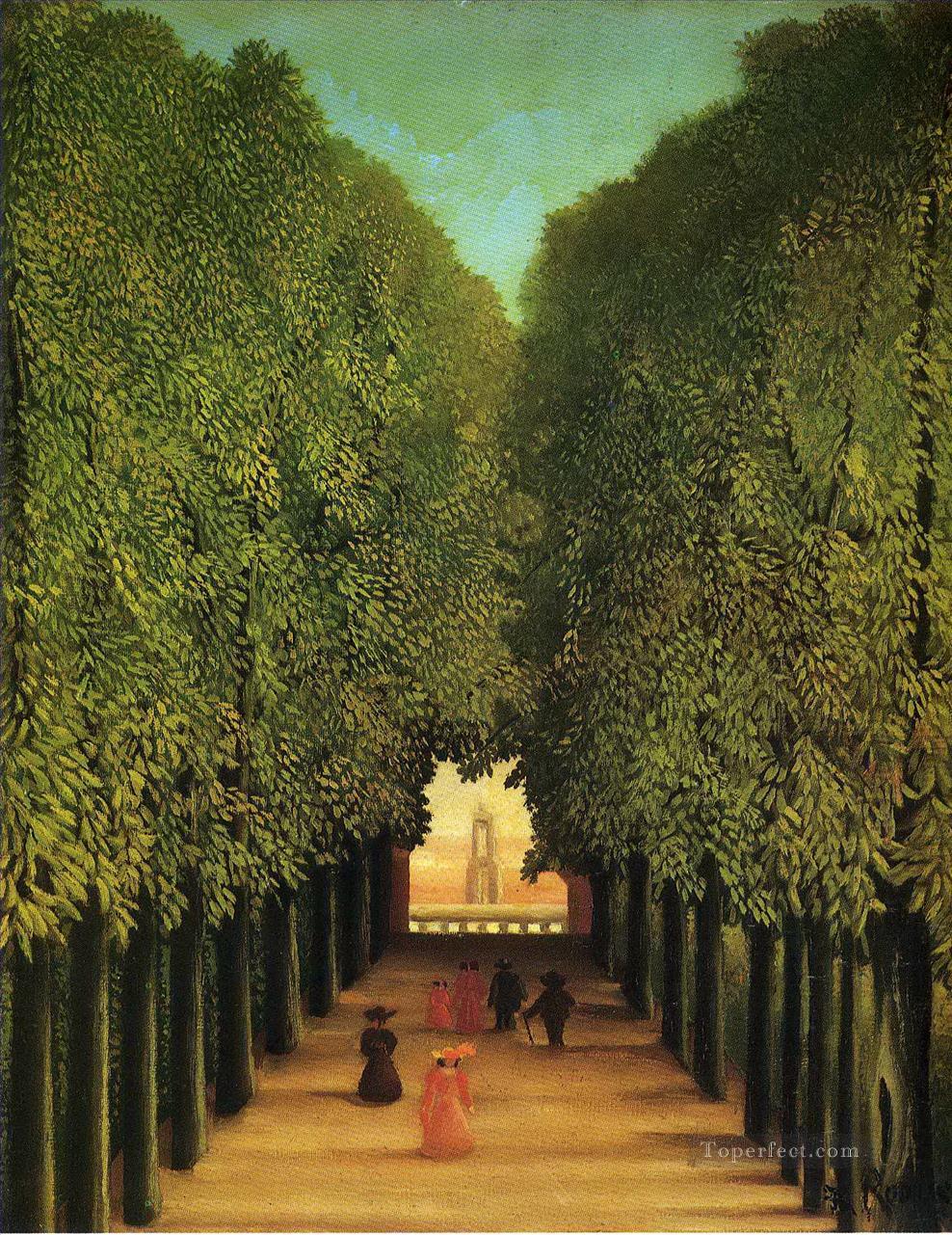 alleyway in the park of saint cloud 1908 Henri Rousseau Paris Oil Paintings